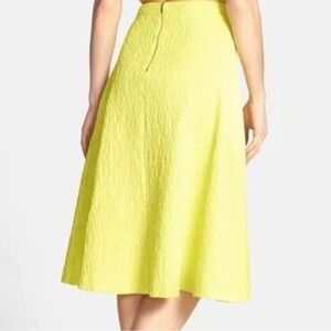 Anthropologie x JOA Los Angeles Citrus Yellow Textured Midi Circle Skirt Medium
